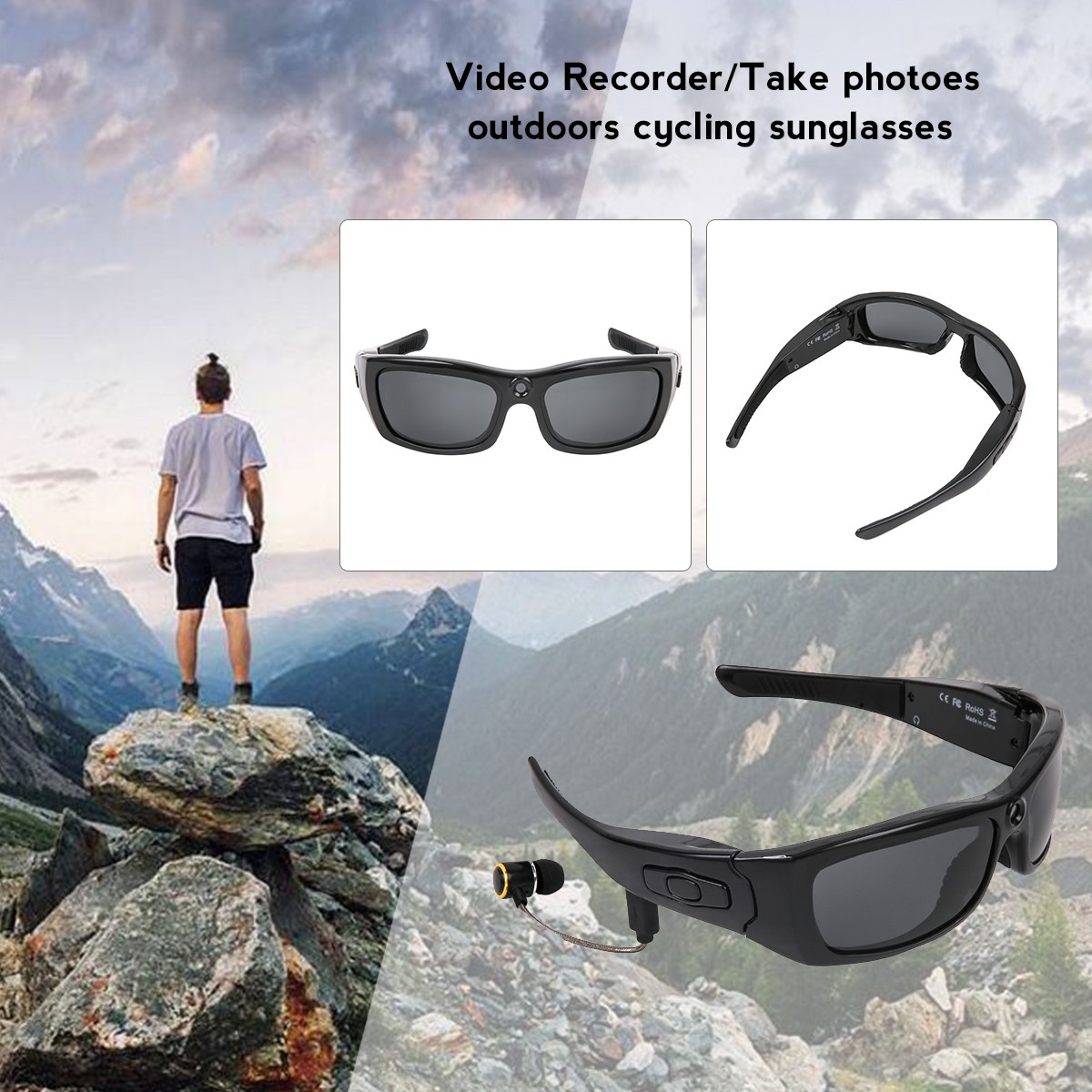 Pengwing-Wireless Hd1080 Electronic Outdoor Bluetooth Smart Glasses-2