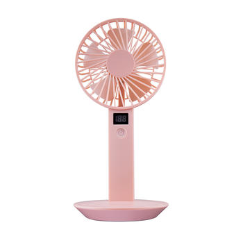 Air Cooling Handheld Mini Rechargeable Battery Operated Fan with Battery Display Screen