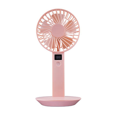 Air Cooling Handheld Mini Rechargeable Battery Operated Fan with Battery Display Screen