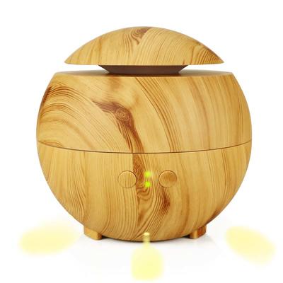 600ml Wood Grain Cool Mist Humidifier Aromatherapy Essential Oil Diffuser